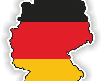 Germany map Sticker Flag for Laptop Book Fridge Guitar Motorcycle Helmet ToolBox Door PC Boat