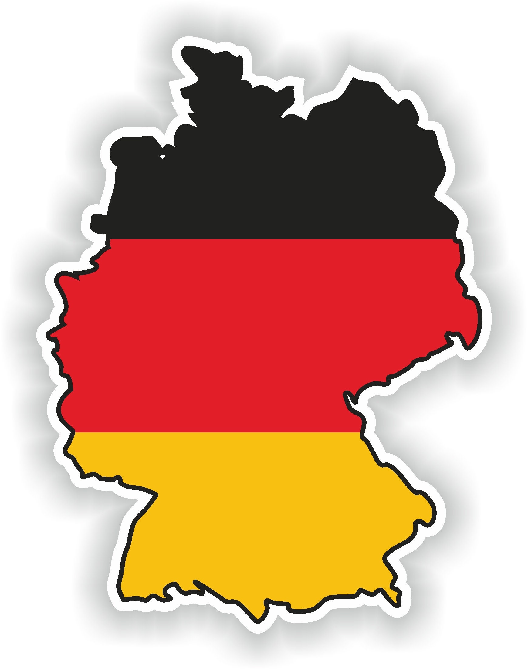 Deutschland Aufkleber - Deutsche Flagge 7 x 10 cm, 5 Sticker