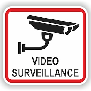 Video Surveillance Sticker for Home Store Laptop Fridge Motorcycle Helmet ToolBox Door PC Boat Caravan #01