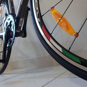 8x Flag Sticker Stripes Italy Italian Tricolore Stripe Rim Stickers Bicycle for 700c Wheels Bike Cycling