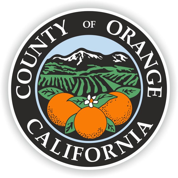 Orange California Seal Round Flag - Digital File Download - svg, png, eps, jpg