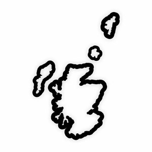 Autocollant de contour de drapeau de carte d'Écosse pour ordinateur portable, livre, réfrigérateur, guitare, moto, casque, porte, PC, bateau