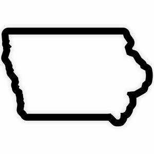 Iowa Karte Flagge Umriss Aufkleber für Laptop Buch Kühlschrank Gitarre Motorrad Helm Tür PC Boot