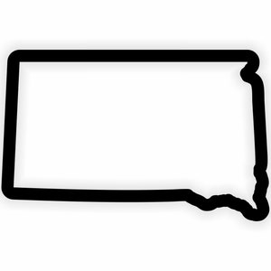 South Dakota Karte Flagge Umriss Aufkleber für Laptop Buch Kühlschrank Gitarre Motorrad Helm Tür PC Boot