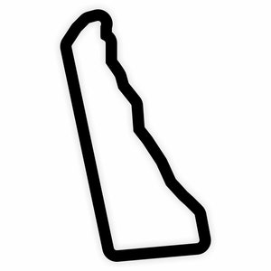 Delaware Karte Flagge Umriss Aufkleber für Laptop Buch Kühlschrank Gitarre Motorrad Helm Tür PC Boot