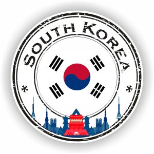 韓国の国旗、印章、紋章、バッジ - カット ファイル - PNG - DXF