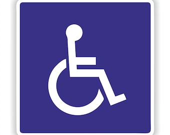 Gehandicapten teken voor gehandicapten of rolstoelgebruikers Sticker voor bumper auto laptop boeken koffer koelkast motorhelm deur