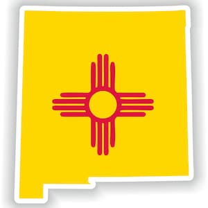 Nuevo México mapa Sticker Bandera para Laptop Book Nevera Guitarra Chaqueta de la motocicleta HerramientaCaja Puerta PC Barco