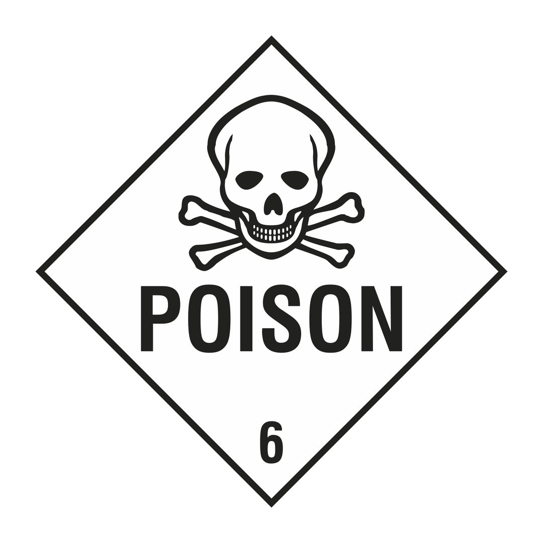 Poisoning Label Sticker Poison Safety Warning Sticker for Bumper Car Laptop Book Suitcase ...