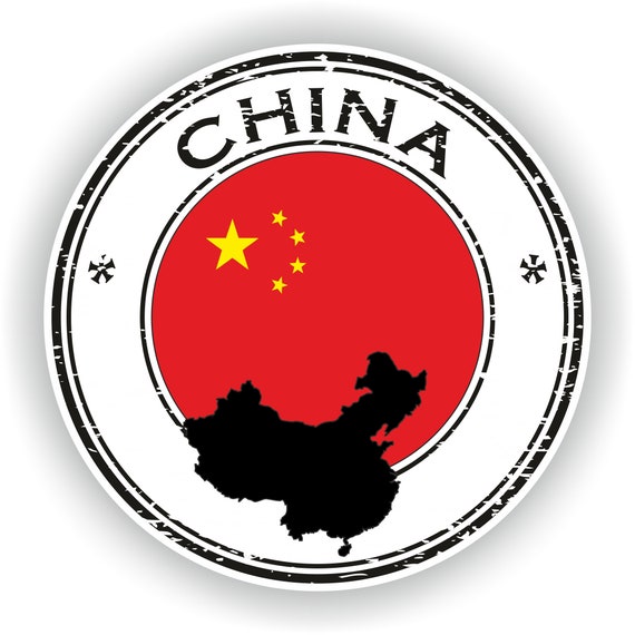 China Seal Sticker Round Flag for Laptop Book Fridge Guitar Motorcycle  Helmet ToolBox Door PC Boat