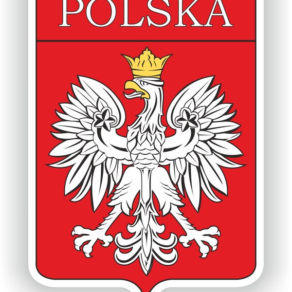 Polska Poland Sticker Coat of Arms  for Laptop Book Fridge Guitar Motorcycle Helmet Tool-Box Door PC Boat