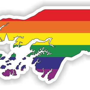 Guinea Bissau Gay Arco iris mapa etiqueta engomada para el libro portátil nevera guitarra casco de la motocicleta ToolBox puerta PC Barco