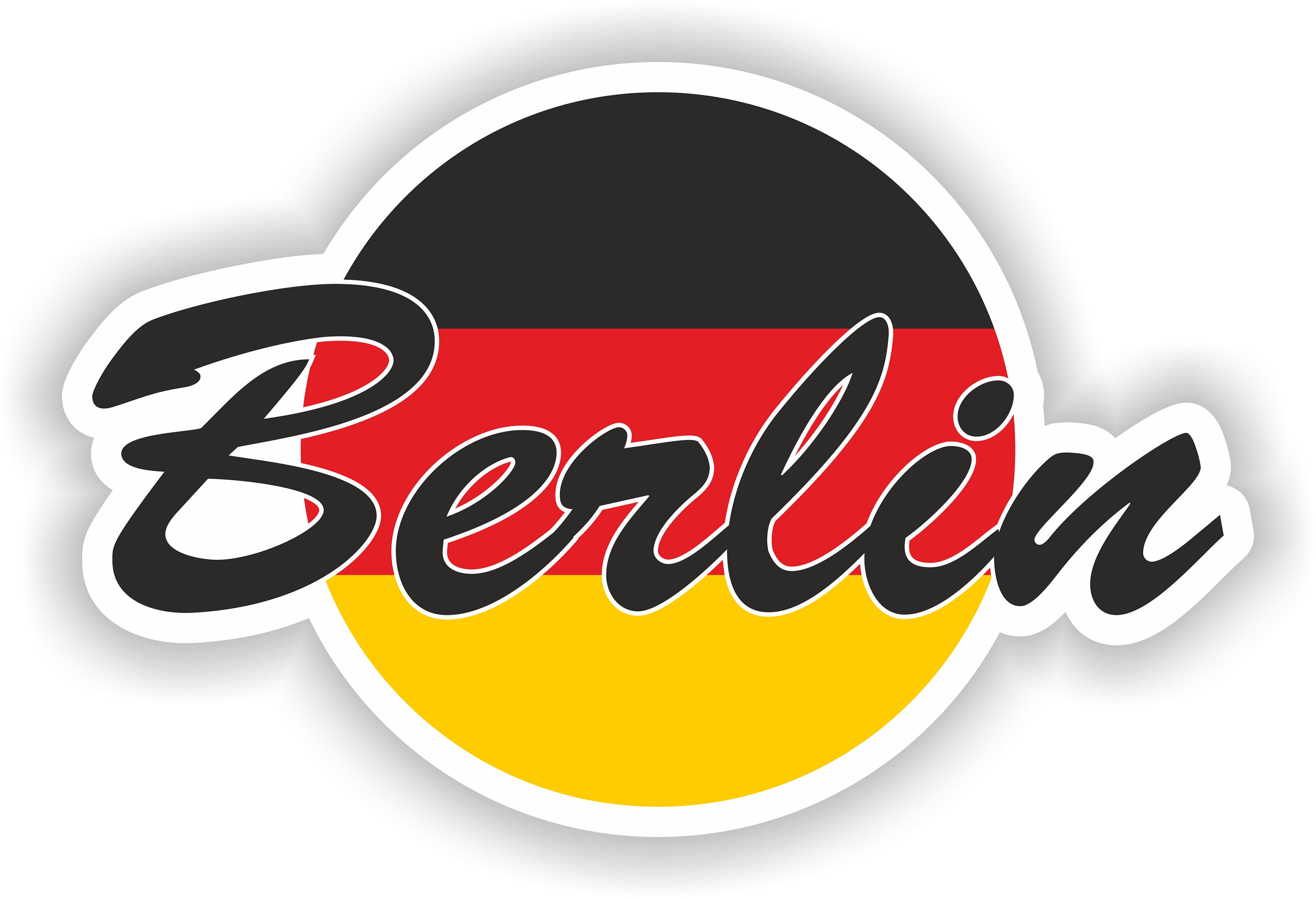 Berlin Sticker Flag for Laptop Book Fridge Guitar Motorcycle Helmet ...