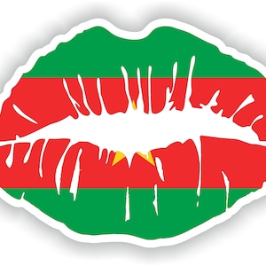 Labios Burkina Faso etiqueta engomada bandera para el libro del ordenador portátil nevera motocicleta casco ToolBox puerta PC barco