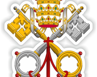 Emblem of The Holy See Church Vatican Christianity Catholic Religion Sticker for Laptop Book Fridge Guitar Motorcycle Helmet ToolBox Door PC