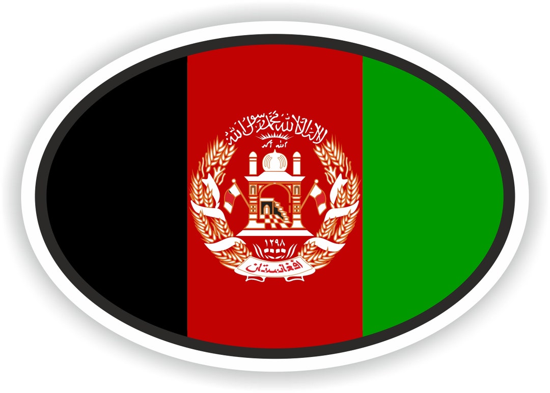 AFGHANISTAN Oval Sticker With Flag for Bumper Laptop Book Fridge ...