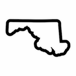 Maryland Karte Flagge Umriss Aufkleber für Laptop Buch Kühlschrank Gitarre Motorrad Helm Tür PC Boot