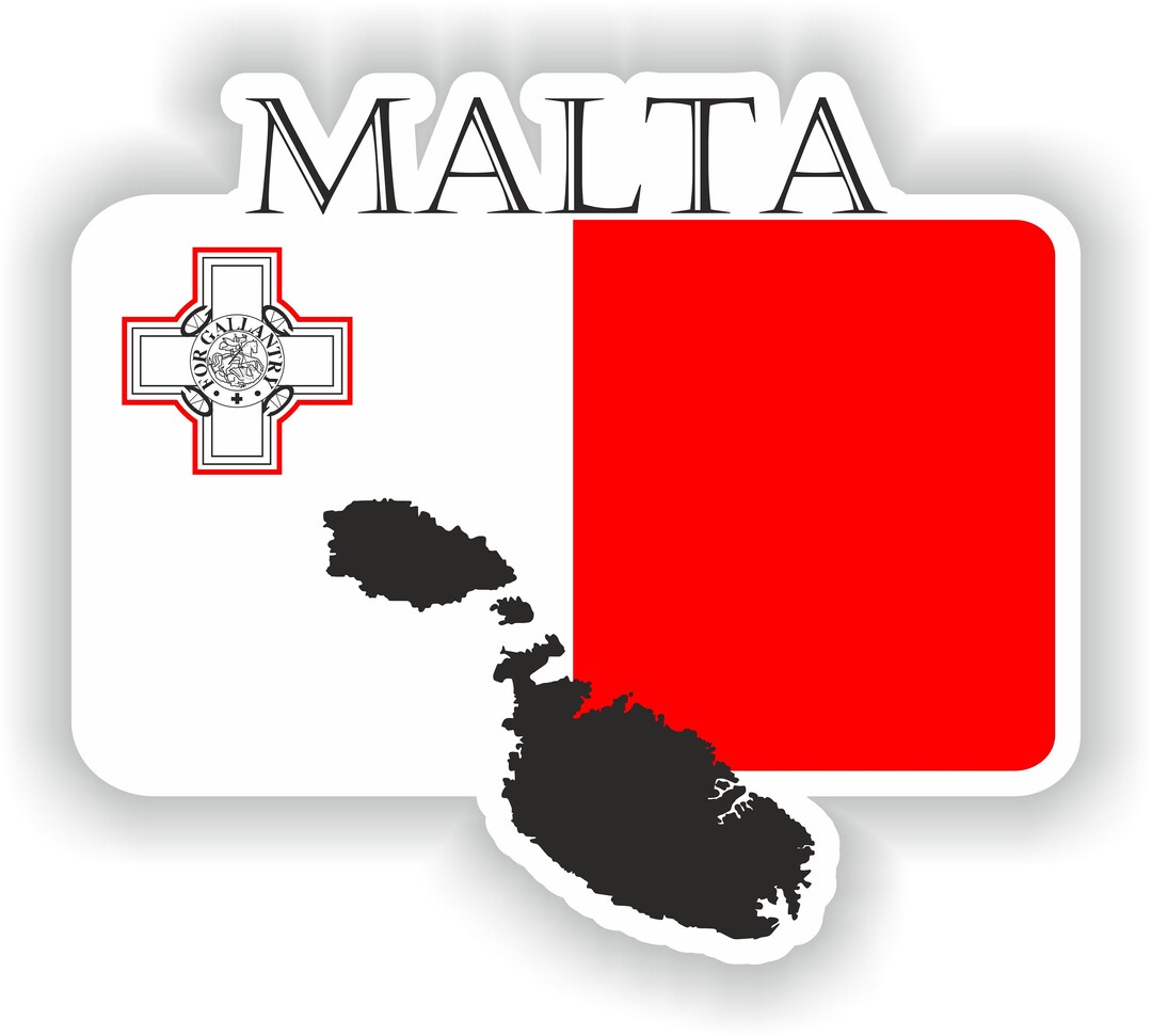Malta Sticker Flag MF for Laptop Book Fridge Guitar Motorcycle Helmet