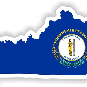Kentucky mapa Sticker Bandera para Laptop Book Nevera Guitarra Chaqueta Casco HerramientaCaja Puerta PC Barco