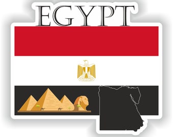 Egypt Country Project Flag - Digital File Download - svg, png, eps, jpg