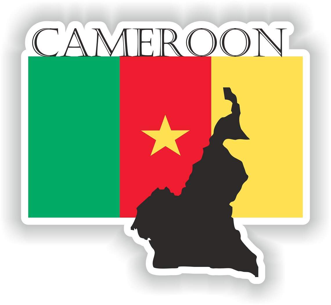 Cameroon Sticker Flag MF for Laptop Book Fridge Guitar Motorcycle ...