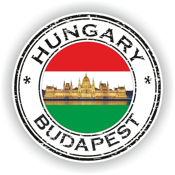 Buy Budapest Hungary Seal Sticker Round Flag for Laptop Book Fridge Guitar  Motorcycle Helmet Toolbox Door PC Boat Online in India 