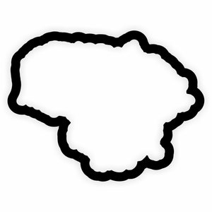 Autocollant de contour de drapeau de carte de Lituanie pour ordinateur portable, livre, réfrigérateur, guitare, moto, casque, porte, PC, bateau