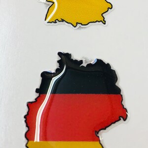 Deutschland Karte Flagge Domed Gel (2x) Aufkleber 3cm (1,2") für Laptop Tablet Buch Kühlschrank Gitarre Motorrad Helm ToolBox PC Smartphone