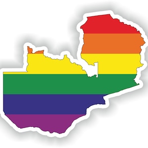 Zambia Gay arco iris mapa etiqueta engomada para el libro portátil nevera motocicleta casco ToolBox puerta PC barco