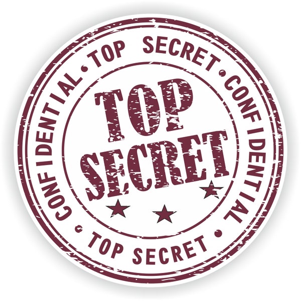 Top Secret - Digital File Download - svg, png, eps, jpg