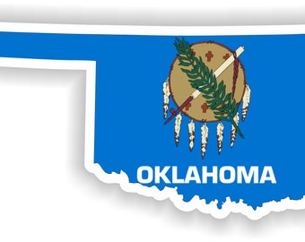 Oklahoma Map Flag - Digital File Download - svg, png, eps, jpg