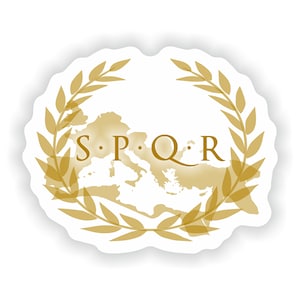 SPQR Rome Lazio Coat of Arms Sticker Italy for Bumper Laptop Book Fridge Helmet ToolBox Door PC Hard Hat Tool Box Locker Truck