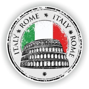 Rom Italien Siegel Aufkleber Runde Flagge für Laptop Buch Kühlschrank Gitarre Gitarre Motorrad Helm ToolBox Tür PC Boot