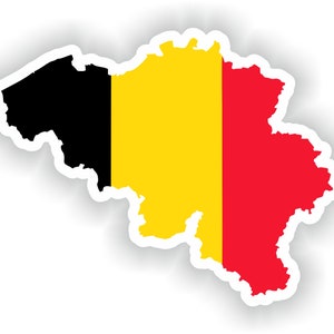 Bandera de mapa de Bélgica - Descarga de archivos digitales - svg, png, eps, jpg