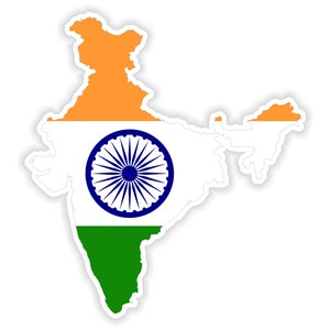 India mapa pegatina bandera para portátil libro nevera guitarra motocicleta casco caja de herramientas puerta PC barco