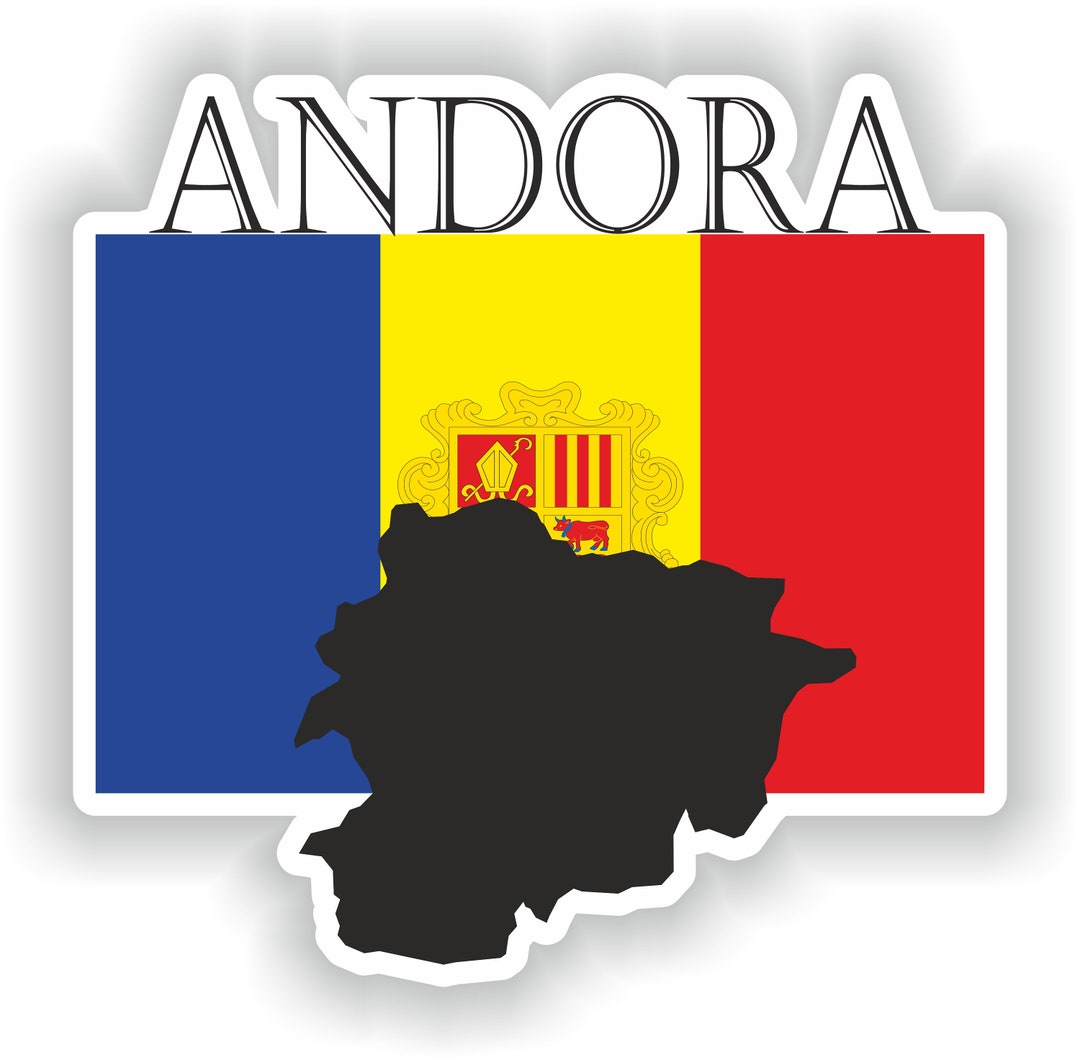 Andora Sticker Flag MF for Laptop Book Fridge Guitar Motorcycle Helmet ...