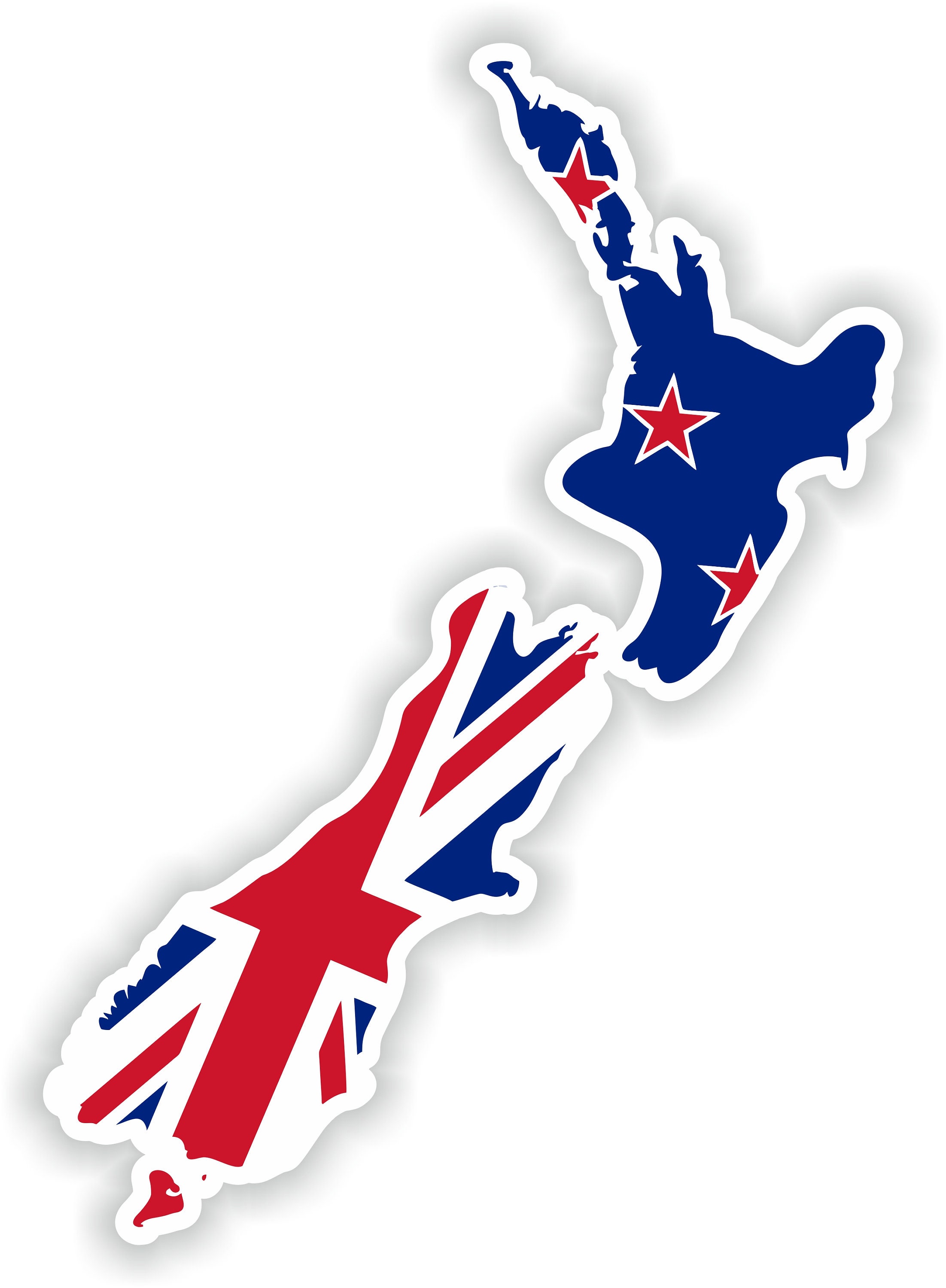Neuseeland Flagge Aufkleber, PVC Geformt, 35 Cm – Wetterfester Vinylaufkleber Für Auto, Helm, Laptop & Mehr