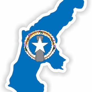 Saipan Mapa Marcar silueta Pegatina para el libro portátil Nevera Guitarra Casco de motocicleta Caja de herramientas Puerta PC Barco