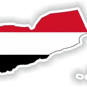 Yemen pegatina mapa bandera para el libro portátil nevera motocicleta casco ToolBox puerta PC barco