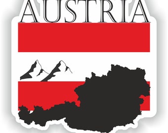 Austria Sticker Flag MF for Laptop Book Fridge Guitar Motorcycle Helmet ToolBox Door PC Boat