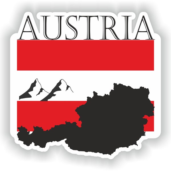 Österreich Aufkleber Flagge MF für Laptop Buch Kühlschrank Gitarre Motorrad Helm ToolBox Tür PC Boot