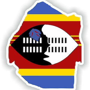 Swazilandia mapa Sticker Flag para portátil libro Nevera Guitarra Chaqueta Casco ToolBox Puerta PC Barco