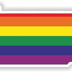 Pensilvania Gay arco iris mapa etiqueta engomada para el libro portátil nevera motocicleta casco ToolBox puerta PC barco
