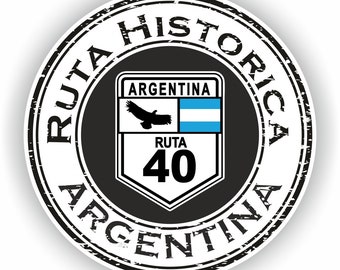 Ruta 40 Argentina Adesivo rotondo impermeabile di alta qualità per thermos per auto, bandiera rotonda per laptop, libro, frigorifero, chitarra, casco da moto