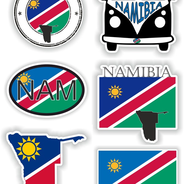 Namibia Set of Stickers for Laptop Book Water Bottle Fridge Guitar Motorcycle Helmet ToolBox Door PC Boat