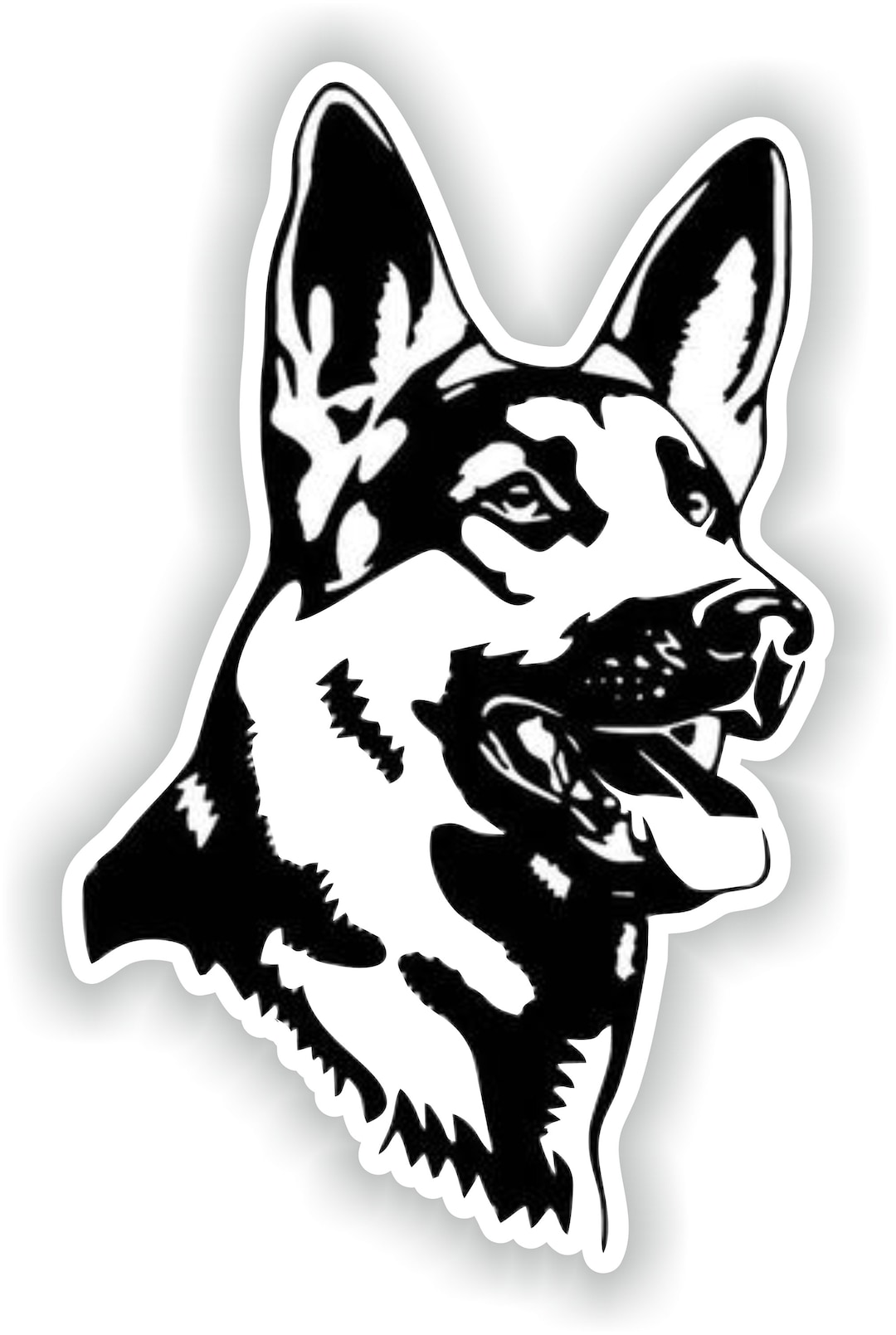 Gsd Sticker German Shepherd Sticker for Bumper Car Van Truck Motorcycle Helmet ...