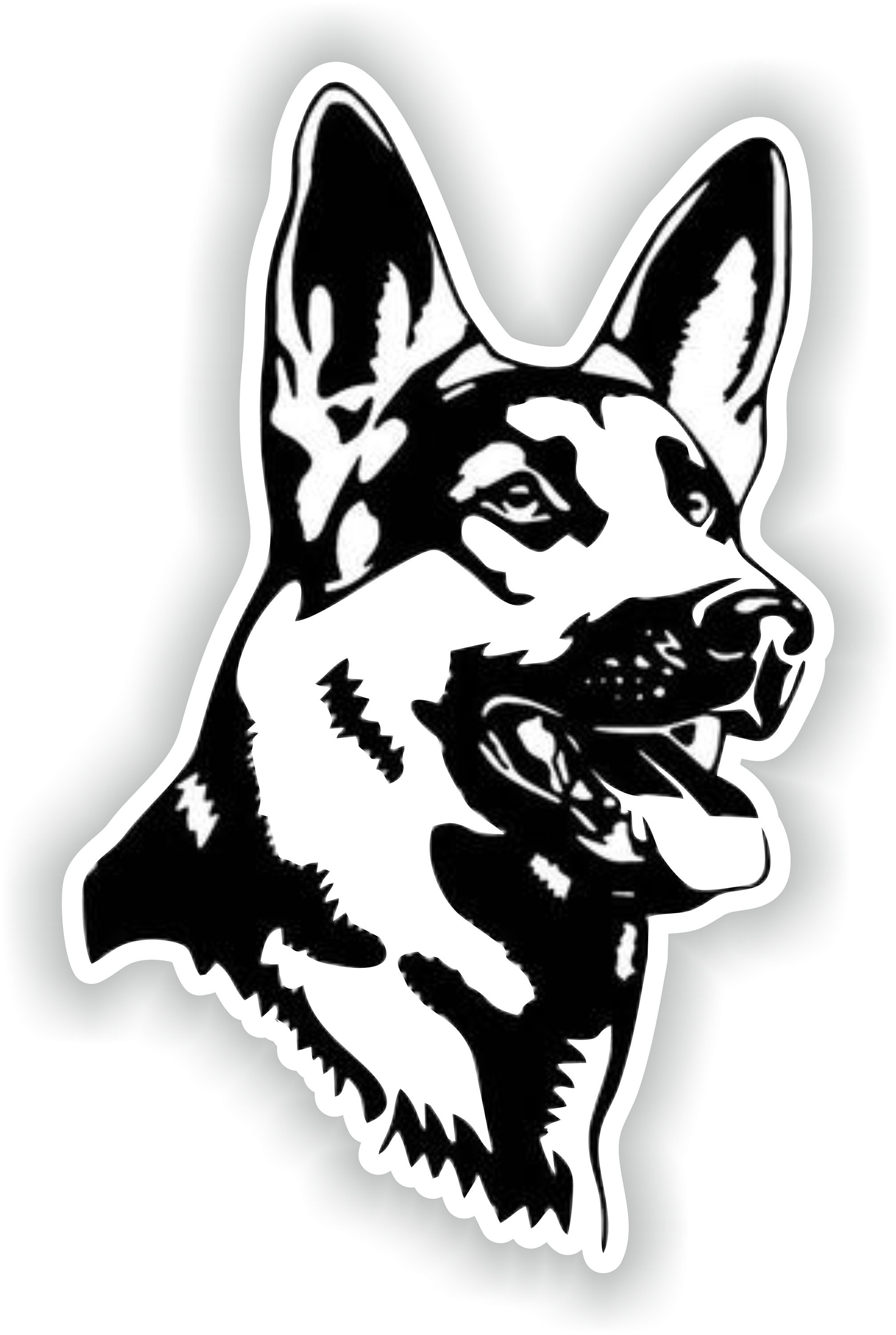 SCHÄFERHUND Aufkleber, Hunde, Aufkleber, Lustige Sticker, Vinyl Glanz oder  Matte Laminate Sticker, Geschenk Haustierbesitzer, Hund, Geschenk für  Tierarzt, Haustiere, GSD - .de