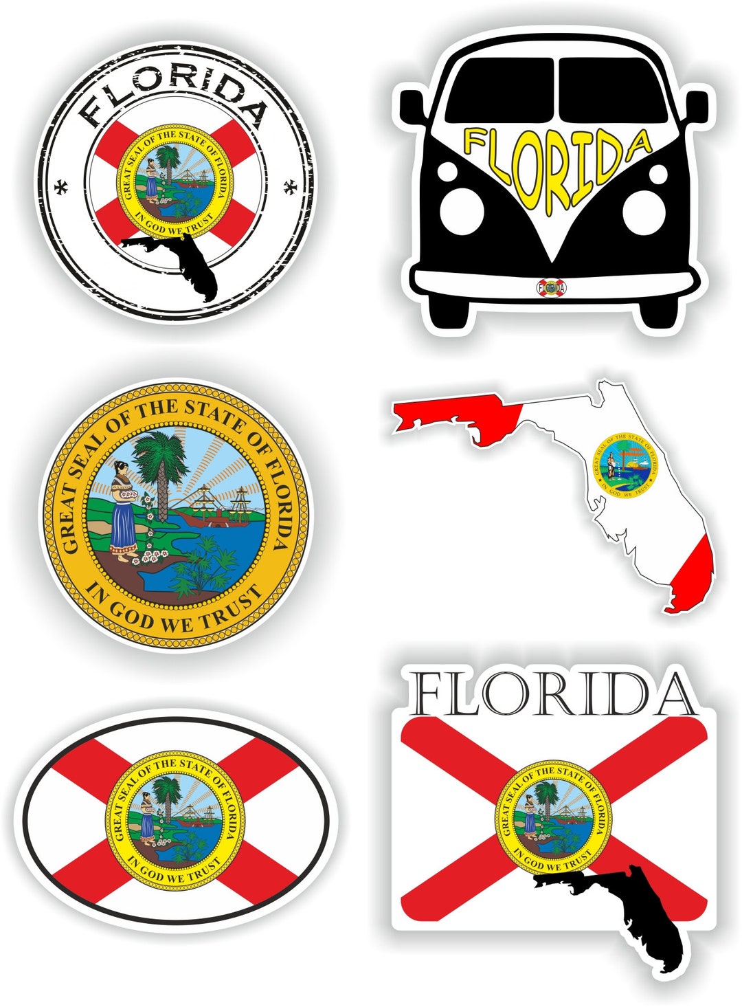Florida State University (FSU) Sticker Decal Set - Officially Licensed Vinyl For Laptop, Car, Water Bottle