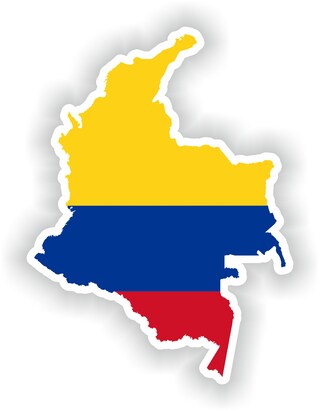 Adesivo In Vinile Per Auto – Bandiera Della Colombia (15,2 Cm) – Finitura Opaca, Impermeabile, Per Esterni