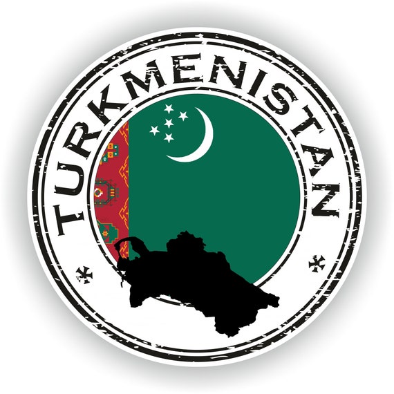 Buy Turkmenistan Seal Sticker Round Flag for Laptop Book Fridge Guitar  Motorcycle Helmet Toolbox Door PC Boat Online in India 